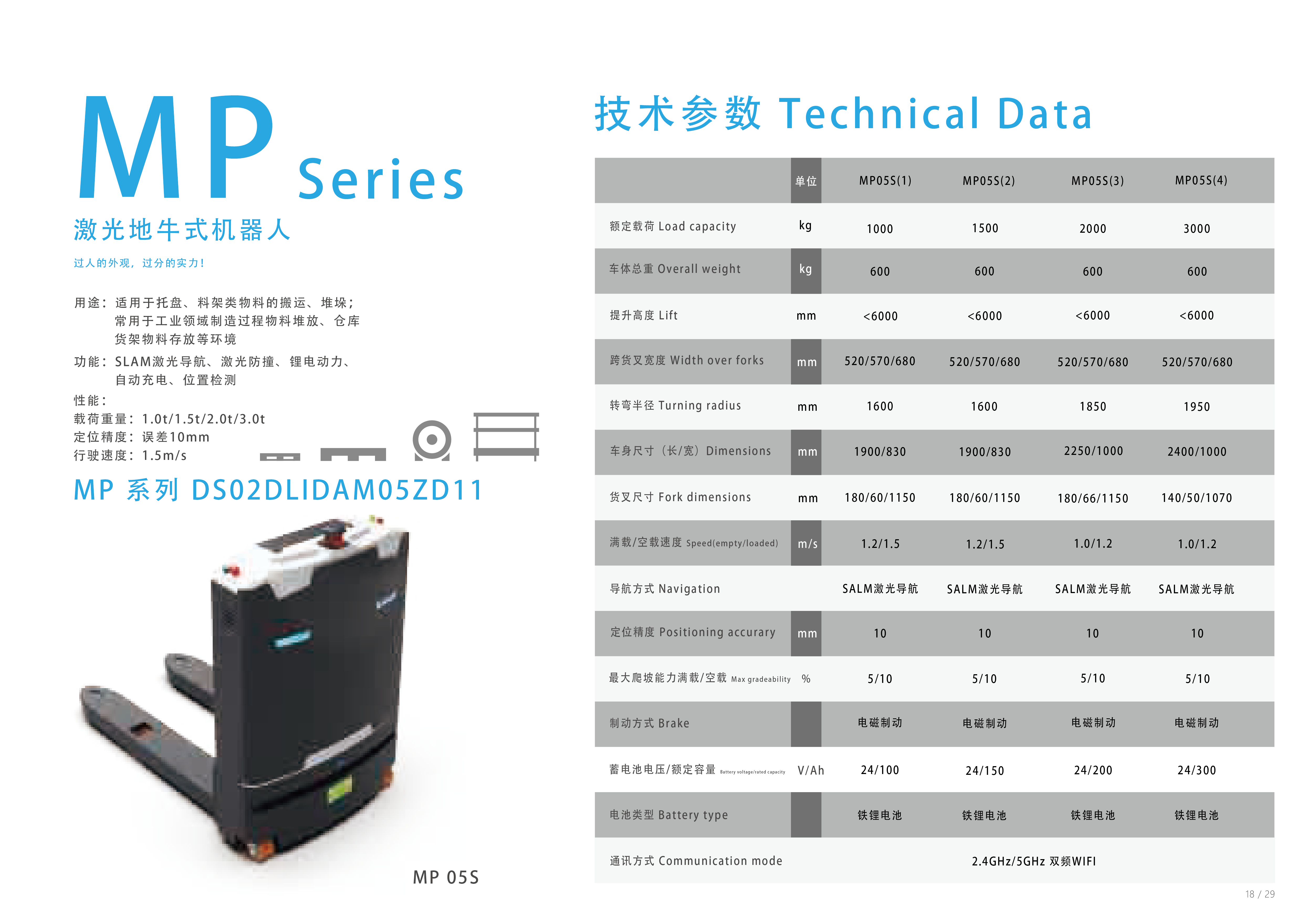 MP系列mp05s激光地牛式機(jī)器人